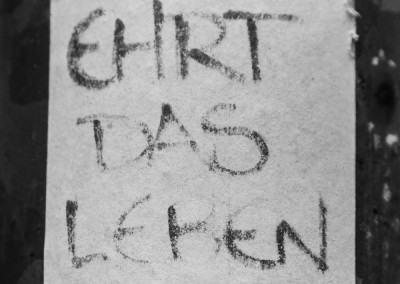 Aufkleber "Ehrt das Leben"