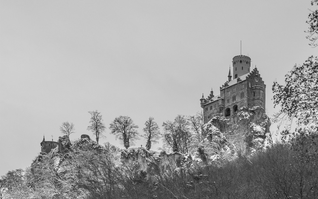 Schloss Lichtenstein im Schnee