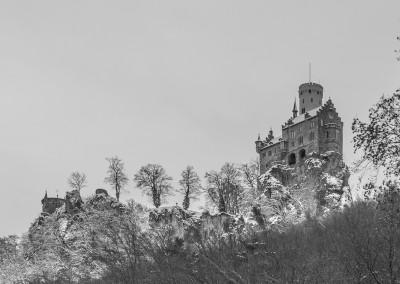 Schloss Lichtenstein im Schnee